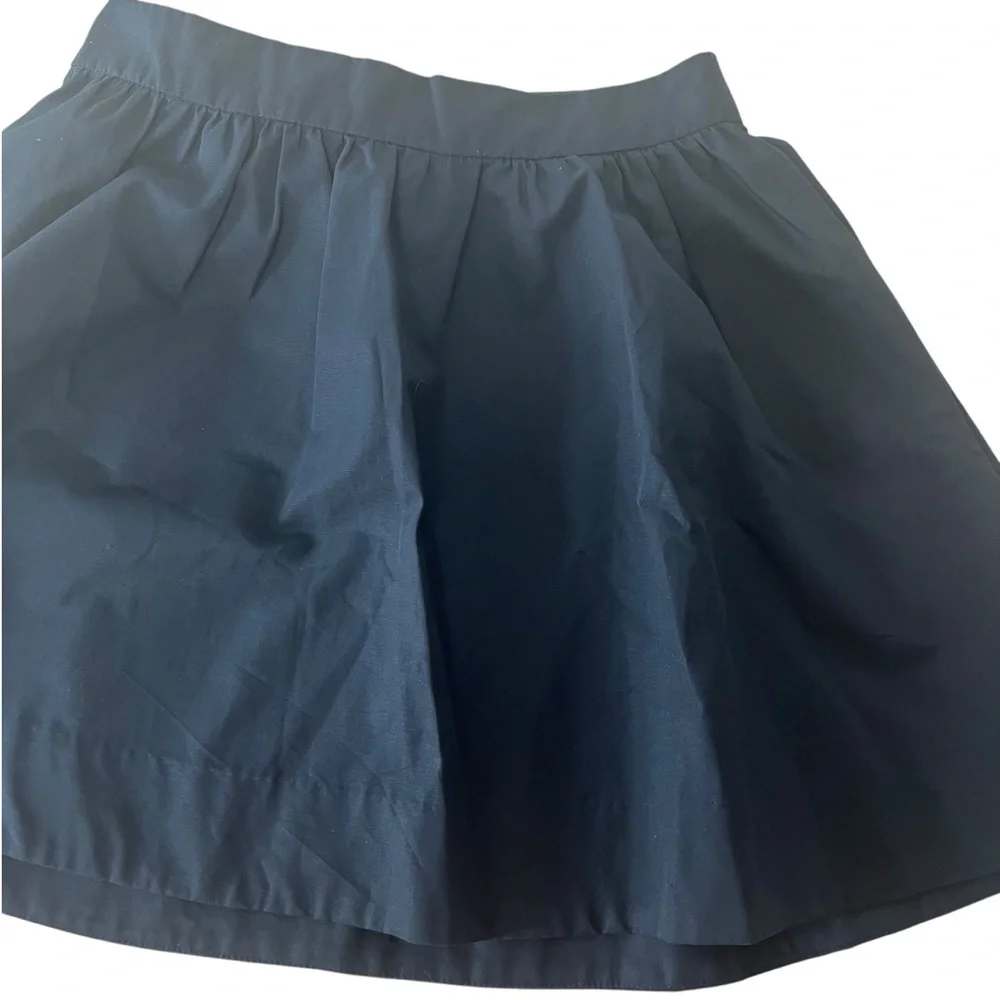 Kate Spade Girls Coreen A Line Skirt‎ Black Exposed Gold Tone Back Zipper 14 NWT